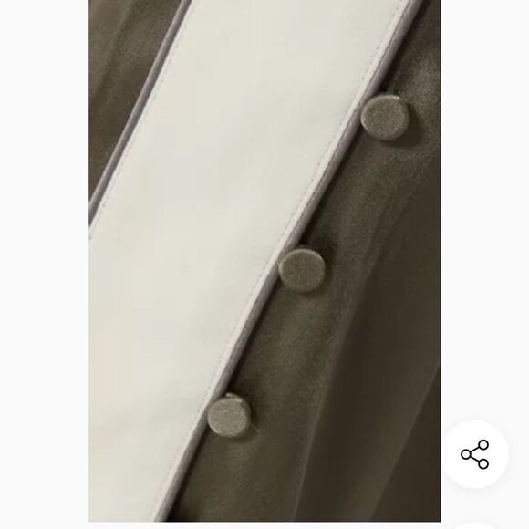 JONATHAN SIMKHAI Satin Crepe Green Track Pants - Picture 3 of 9